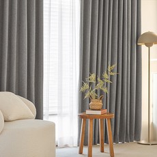 styLing home 完美遮光 DIY 防寒防風 臥室 客廳 掛鉤式 遮光窗簾 2入, 灰色