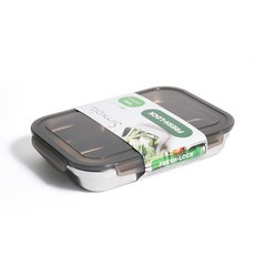 Simvola 長方形4格不鏽鋼分隔餐盤, 單一顏色, 1個