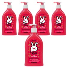 사노산 키즈 샤워앤샴푸 스트로베리, 5개, 400ml