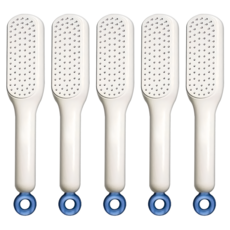 伸縮美髮梳 22.5cm x 4cm ABS TPEE 縮醛樹脂材質, 純淨白, 5個