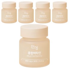 인생 종합비타민 1개월팩 25.8g, 30정, 5개