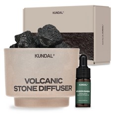 쿤달 볼케닉 스톤 퍼퓸 디퓨저 세트, 편백, 10ml, 1세트