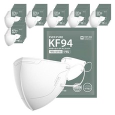 리벤스 에버퓨어 황사방역 마스크 대형 KF94, 5개입, 100개, 화이트