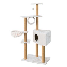 毛孩的秘密生活 三景二室御邸貓宅 貓跳台/貓抓板/貓爬架/貓咪別墅, 木色 + 白色, 1個