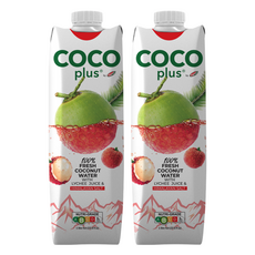 Sagiko Cocoplus 椰子水 鹹荔枝味, 1L, 2瓶