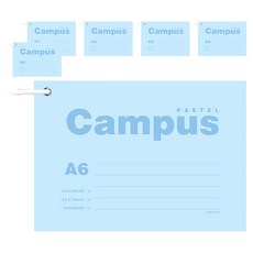 PINKFOOT 粉彩校園便條卡 A6, 6個, 隨機出貨