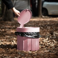 아이두젠 휴대용 ABS 커버 토일렛박스, 핑크, 1개