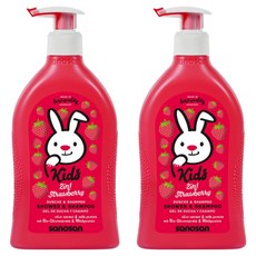 사노산 키즈 샤워앤샴푸 스트로베리, 2개, 400ml