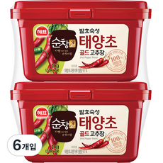 해표 순창궁 태양초 골드 고추장, 1kg, 6개