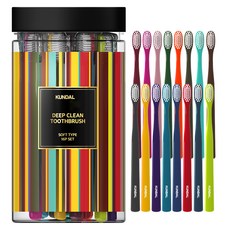 KUNDAL 昆黛爾 深層清潔雙層軟細毛牙刷, 16支, 1罐