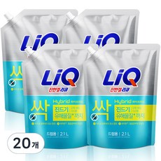 리큐 진한겔 하이브리드 드럼세탁기용 액상세제 플로럴 부케향 리필, 2.1L, 20개