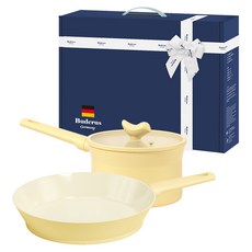 Buderus 快樂鳥美型陶瓷厚底不沾鍋三件組, 本體 + 把手 + 鍋蓋, 暖心黃, 1組