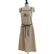 Casa L 高級亞麻圍裙, 卡其色, 1個