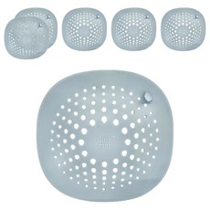 minono 米諾諾 防堵塞吸盤排水口濾網 6入, 藍色, 1組