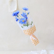 仿真波比格紋花束, 藍色, 1個