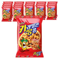 크라운 카라멜콘과땅콩 과자, 72g, 18개