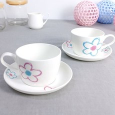 Paulus Flora 咖啡杯 + 杯墊 2p 套組, 混合顏色, 1套