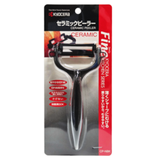 KyOCERa 京瓷 陶瓷削皮刀 15.5*8*1.8cm, 黑色, 1個