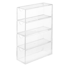 comet 家用抽屜式眼鏡收納盒 4層, 1個, 透明