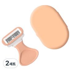 Soksokchaeum 女性用除毛刀套組 橘色 8.3 x 5.2 cm, 2套