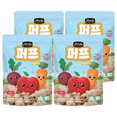 아넬라 유기농 사과비트당근 퍼프, 혼합맛(사과/비트/당근), 20g, 4개