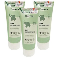 Derma 寶寶有機舒敏萬用膏, 蘆薈杏仁油深層滋潤, 新生兒嬰兒敏感肌適用, 0%香精, 99%天然萃取, 3條, 100ml