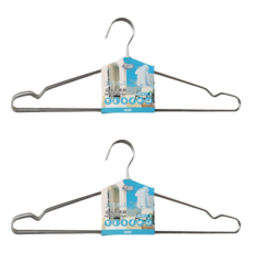 不鏽鋼白鐵衣架/曬衣架 3個, 2組, 銀色