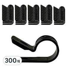 Tyrannotie 尼龍電纜固定夾, 300個, 黑色