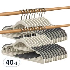 Cozywell 旋轉式防滑防肩角衣架, 灰色, 40個