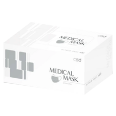 CSD 中衛 成人平面醫療口罩, 麥飯石灰, 1盒, 50片