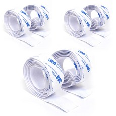 E.T.SHOP 大型魔鬼氈膠帶 公母一組 白色 25mm x 1m, 3套