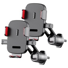 Esmico 不阻擋出風口 車用手機支架, 黑色, 2個