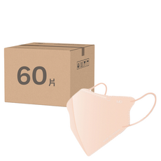 匠心 3D成人耳繩醫用級口罩 M, 30片, 2盒, 裸玫橘色