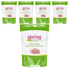 spring 曙光 全齡犬 無穀凍乾生食餐，火雞肉餅，無麩質, 71g, 5包