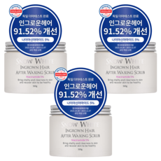 뷰티레시피 스노우화이트 인그로운헤어 에프터 왁싱 스크럽, 500g, 3개