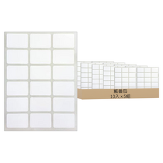 藍番茄 PP 方形標籤2 貼紙, 白色, 10入, 5組