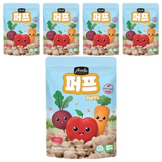 아넬라 유기농 사과비트당근 퍼프, 혼합맛(사과/비트/당근), 20g, 5개