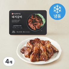 하남돼지집 한돈 양념 돼지 갈비 (냉동), 500g, 4개