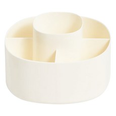 KOUJI叩吉好物 360度旋轉收納盒, 米色, 1個