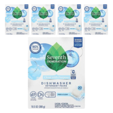 Seventh GENERATION 洗碗機專用洗碗膠囊 檸檬香 20入, 300g, 5盒