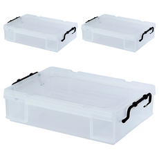 KEYWAY 聯府 耐久13型整理箱 5.9L, 透明色, 3個