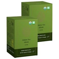 Bohyang Tea 綠茶三角茶包, 2g, 12包, 2盒