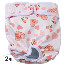 코코스튜디오 반려동물 중성화 수술 암컷용 플로티 매너벨트 하트 연핑크, 2개, 1개입, 대형