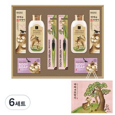 LG생활건강 까치와 호랑이 M호 선물세트 + 쇼핑백, 6개
