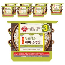 오뚜기 식감만족 부드러운 현미 잡곡밥, 210g, 24개