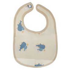 Doris.Ann 朵麗絲.安 CHU-MI 啾米 六層紗手繪圍兜, 鯨魚 黃色, 1條, 1件