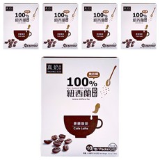 歐可茶葉 拿鐵咖啡 無糖款, 超微研磨, 100%紐西蘭奶粉, 18g, 10包, 5盒