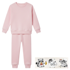 MI MI LEO TR台製 保暖兒童套裝 + 冷撕燙印隨機浣熊膠膜組