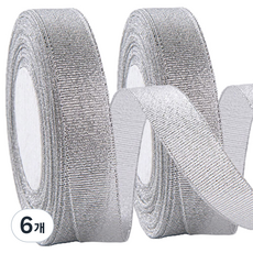 Inp 銀色緞帶 GL015 15mm, 銀色, 22m, 6個