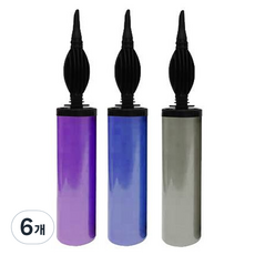 agaplus 亮面彩色手動打氣筒, 隨機出貨, 6個